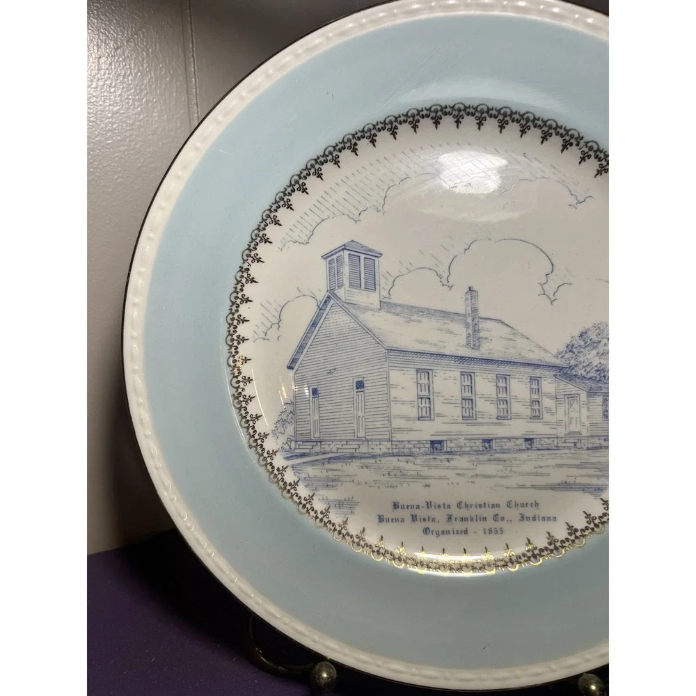 World Wide‎ Art Commemorative Plate Buena Vista Christian Church 1855